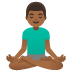 🧘🏾‍♂️ man in lotus position: medium-dark skin tone display on Google